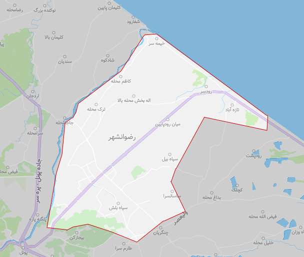 محدوده خدمات باربری گلسار بار در رضوانشهر